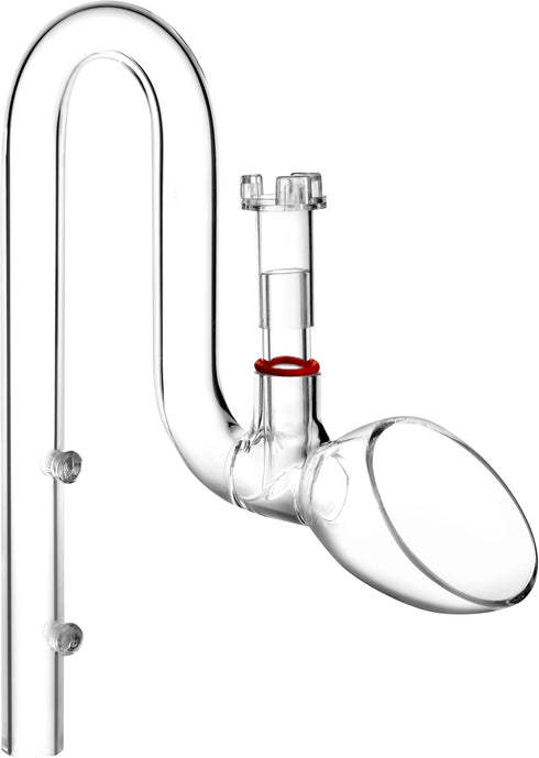 Glass Lily Pipe Outflow - Surface Skimmer for Planted Tank Aquarium (17mm for 16/22mm tubing)