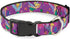 Buckle-Down Plastic Clip Collar, Tinker Bell Poses/Flowers/Stars/Skull Purple, 1/2" Wide, Fits 6-9" Neck, Small