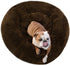 BODISEINT Faux Fur Dog Bed, Shag Round Anti-Anxiety Calming Bed for Medium Large Dogs and Cats (28'' D x 8'' H,