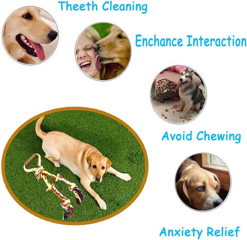 Extra Large Dog Rope Toys, Heavy Duty Tug of War Interactive Chew Rope for Medium & Large Breeds