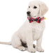 KUDES 2 Pack Christmas Snowflake Dog Collars, Breakaway with Bow Tie and Bells for Cats and Small Pets (Red & Green)