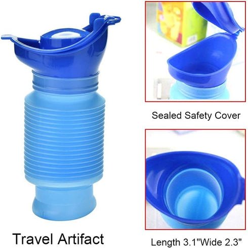 EveryoneFdly (1PC) Men?s Pocket Toilet, Emergency Urinal Outdoor, Shrinkable Portable Urinal, Unisex Portable Mobile