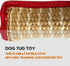 Dog Tug Toy, Jute Pillow Pull Toy with 2 Strong Handles, Perfect for Tug of War, Puppy Training Interactive Play