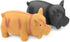 2 Pack 6.5" CHIWAVA Medium Pig Dog Toy for Dogs Latex Rubber Cube Squeeze Grunting Sound Interactive Play
