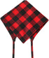 Pohshido 2 Pack Dog Cat Buffalo Plaid Bandanas, Checkered Red Flannel Triangle Bibs for Pets (Large)