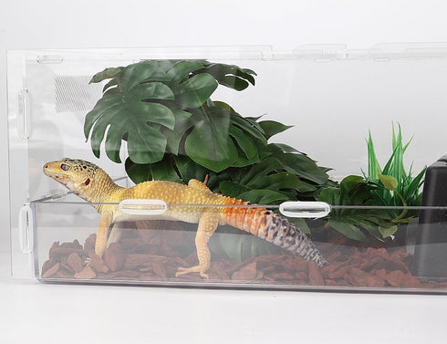 WOLEDOE Reptile Plants for Terrarium, Ball Python Tank Decor Accessories fit Bearded Dragon Crested Leopard Gecko
