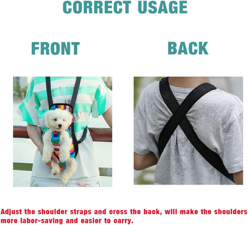 Pet Carrier Backpack - Legs Out Adjustable Front Cat Dog Carrier for Easy-Fit Travel Hiking Camping for Small Medium