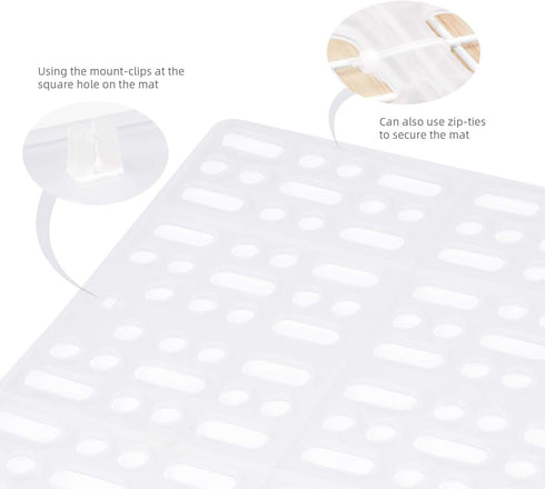 Niteangel 2pcs Rabbit Cage Mat: Durable Foot Pads for Bunny, Guinea Pigs, Chinchillas, Cats, Dogs & Small Pets