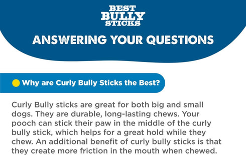 5 Inch 10 Count (Pack 1) Packed, Best Bully Sticks Curly Beef Collagen Sticks - of - Natural, USA Baked and Easily