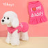 Dog Dress Small Dog Dresses Tutu Princess Clothes for Small Dog Girl, Chihuahua, Yorkie, Set of 2 (Medium, Hot Pink)