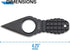 MTech USA – Fixed Neck Knife - Black Blade and Handle, Full Tang, Includes Nylon Fiber Sheath w/ Pocket Clip and Ball Chain - Hunting, Camping, Survival, Tactical, EDC – MT-588BK by MTECH USA