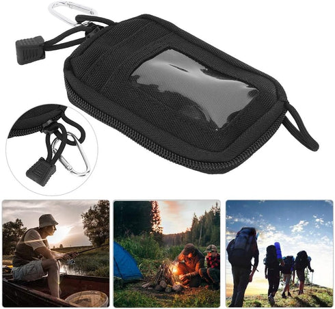 Wallet Waterproof Travel Wallet Small Dry Key Case Bag Waterproof Holder Pouch for Car Key Fob Credit Card Waterproof Wallet with Zip Fabric-Car Key Pouch Cards Bag Water Resistant with Key Ring