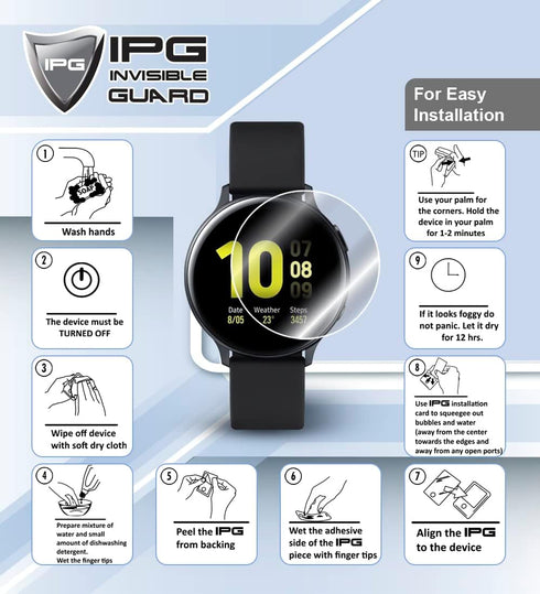 IPG Hydrogel Screen Protector for BIGGERFIVE Vigor Kids Fitness Tracker (4 Units) Anti Scratch Guard Invisible HD Clear