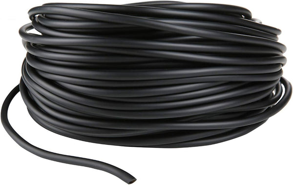 JIH 100 Feet Standard 3/16" Black Flexible Airline Tubing with Connectors for Fish Tanks, Terrariums, Hydroponics