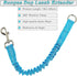 Short Dog Leash Extender, 18 in Bungee Shock Absorbing, Nylon Multifunctional Dog Leash for Medium Large Dogs Walking Training Running (blue)