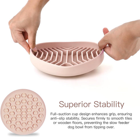 Puzzle Silicone Slow Feeder Dog Bowls, Anti-Choking Design, Non-Slip, Reduces Boredom, Ideal for Medium Small Pets