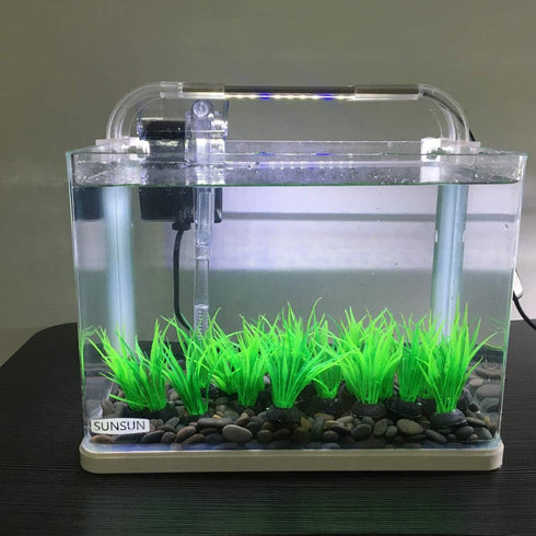 Smoothedo-Pets Aquarium Plants, 20pcs Small Size/1inch Tall Plastic Artificial Plant for Goldfish Waterscape.