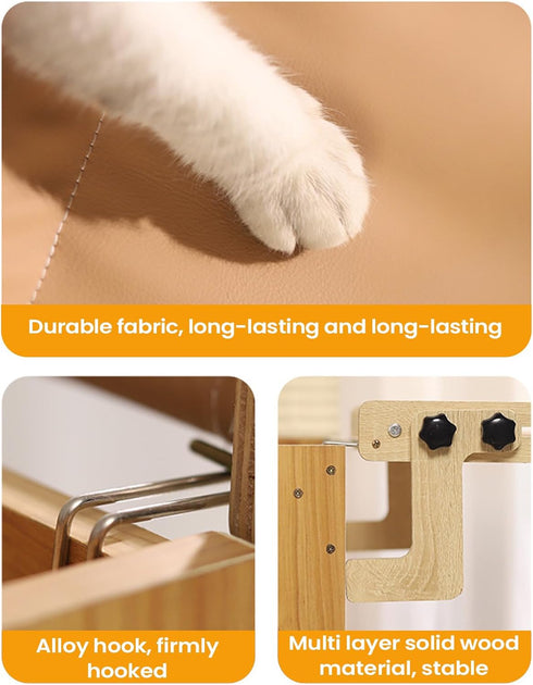 Generic Hammock, Hammock, Cat Window Perch - Double-Layer Window Sill Cat Wooden Pet Sleeping Pet Bedside Hanging Bed