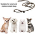 DONGKER Dog Slip Lead - 5ft 2-in-1 Leather Pet Training Walking Leash for Small Medium Large Dogs