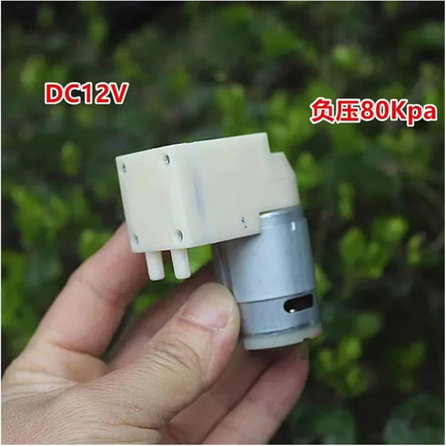 VUBBJCRS 385 12V -80Kpa Mini Motor Small Air Vacuum Pump Negative Pressure Suction Piston Pump DC DIY Breast Pump