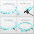 Weighted Hula Circle with 24 Links for Adults, Infinity Fitness Hoop for Weight Loss and Smart Exercise Equipment