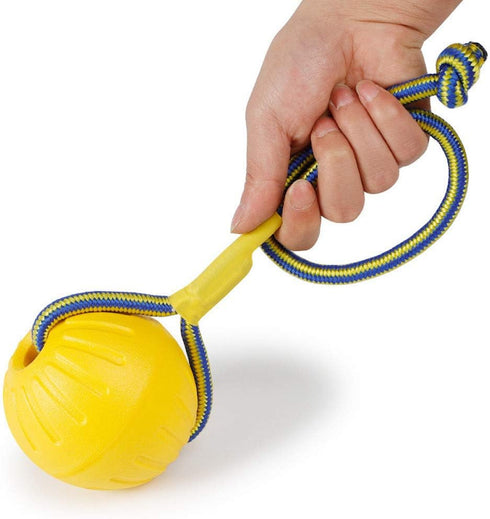 Dog Toy,Rope-Ball Pet Toys,Durable Rubber Ball,Lightweight,Interactive Toys Outdoor,Indestructible Dog Chew Toy,Floats on Water–Great for Beach and Pool,Professional Dog Training Equipment
