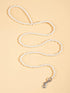 QWINEE Pearl Beaded Pet Leash | Elegant Puppy Leash with Lockable Hooks | Small Medium Dogs Cats, White
