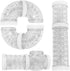Besimple Hamster Tube Set - 8 Pack Transparent Curved Pipe Pet Cage Tunnel for Mouse, Rat, and Other Small Animals