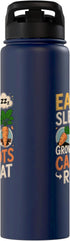 Vegetables Carrots Lover Gifts Eat Sleep Grow Carrots Repeat Funny Carrot Lover Stainless Steel Insulated Water Bottle