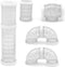 Besimple Hamster Tube Set - 8 Pack Transparent Curved Pipe Pet Cage Tunnel for Mouse, Rat, and Other Small Animals