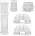 Besimple Hamster Tube Set - 8 Pack Transparent Curved Pipe Pet Cage Tunnel for Mouse, Rat, and Other Small Animals