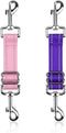 YUEPET 2 Pack Adjustable Dog Safety Collar Clips, Reflective Double Ended Backup Clasp for Harness to Collar Safety