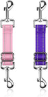 YUEPET 2 Pack Adjustable Dog Safety Collar Clips, Reflective Double Ended Backup Clasp for Harness to Collar Safety