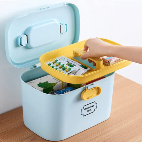Compact First Aid Medicine Organizer - Travel Pill Case for Emergency Kits