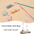 FJYXCHENXM 2 PCS Cat Wand Toy Interactive Cat String Toys Elastic Rope Plush Ball Star Pendant Cat Feather Toy Cat