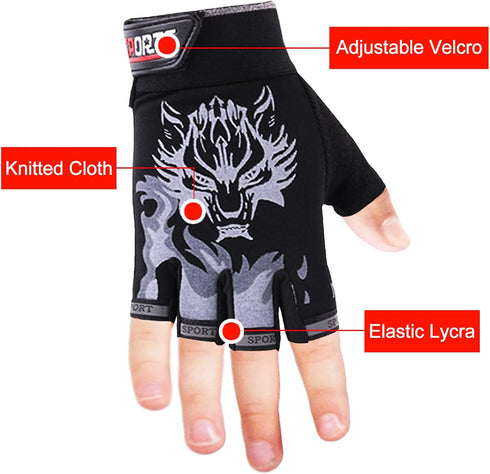 Luwint Kids Sport Gloves for Fishing Workout Cycling Training, 4-12 Yrs by Luwint