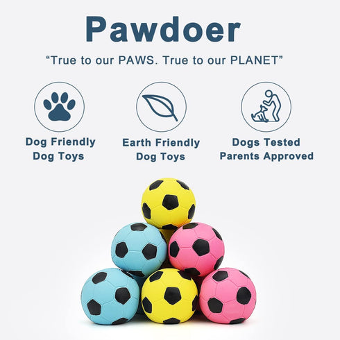 Soft Latex Rubber Squeaky Dog Ball - Cute Bounce Dog Toys for Small Dogs Puppies