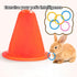 5 Rabbit Training Rings Toy Interactive Educational Stacking Rings Random Colors Puzzle Toys for Small Animal Bird