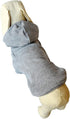Lovelonglong Blank Basic Hoodie Sweatshirt for Dogs - 100% Cotton, Fits Small Medium Dachshund, Large Dog, Gray D-L