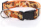 Dog Collar, Adjustable Nylon Camouflage Collar, 1 Inch Wide for Large Medium Dog (Orange)