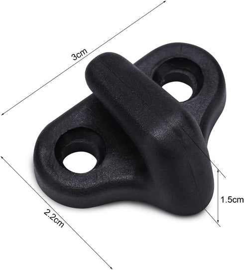 Kayak Lashing Hooks - 4pcs Nylon J Shape Hooks with Flat Head Screws for Kayak Canoe Paddle Board Rigging