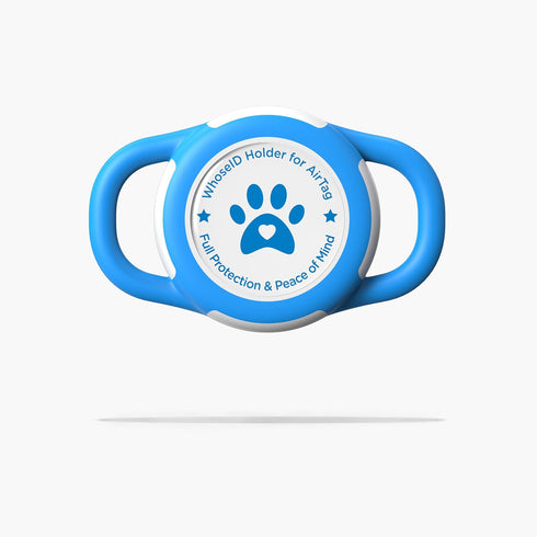 Airtag Dog Collar Holder, Durable Waterproof Protective Case for Dog Collar - for Dogs and Cats (Blue, Small)