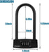USHAKE Heavy Duty Bike Combination U Lock, Anti Theft Paddle Lock for Bicycle, Electric Scooter, Motorcycles