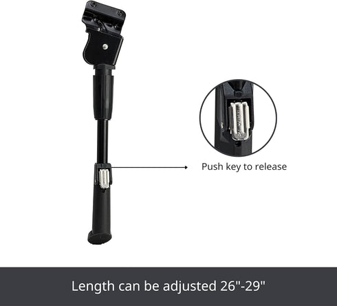 N+1 Rear Mount Adjustable Bicycle Kickstand for 26"-29" Mountain Bike, Road Bike, BMX, MTB, eBikes