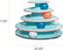 4-Tier 4 Catstages Chase Meowtain Interactive Cat Track Toy Spinning Balls, Non-Slip Base, Ideal for Indoor Cats, Blue