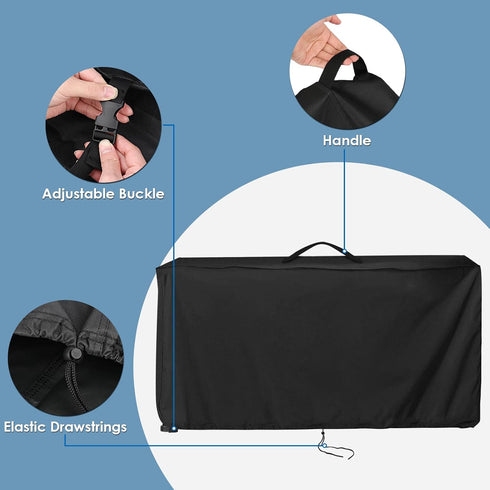 80 (39"Wx19"Dx16"H) Patio Cooler Cart Cover for Most Quart Rolling Cooler Cart Cover