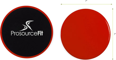 ProsourceFit Core Sliding Exercise Discs, Dual-Sided Sliders, Set of 2 for Home or Gym