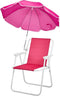 Generic Folding Beach Chairs, Outdoor Picnic Portable Chair with Removable Umbrella, Camping Chair