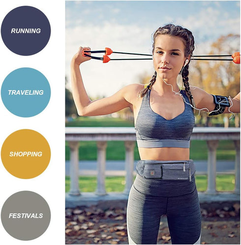 ZOMAKE Crossbody Fanny Pack for Women Men, Small Runners Belt Bag with Adjustable Strap, Water Resistant Waist Bag