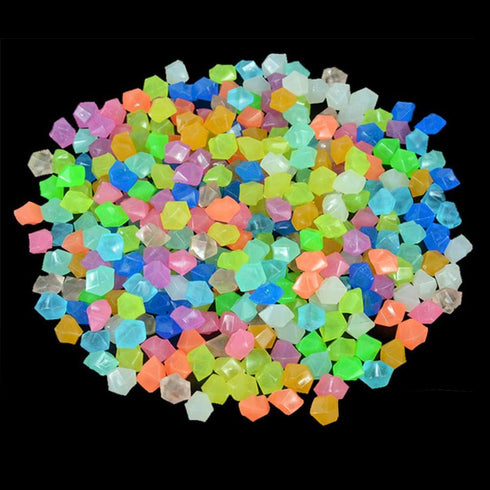 Glow in The Dark Stones 100pcs Luminous Rocks for Fish Tank, Vase Fillers, and Decorations Powered by Light